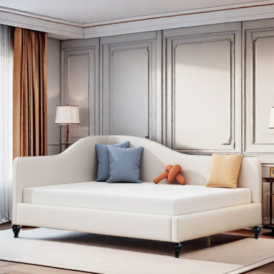 Aileigh L-Shaped Daybed with Solid Wood Legs