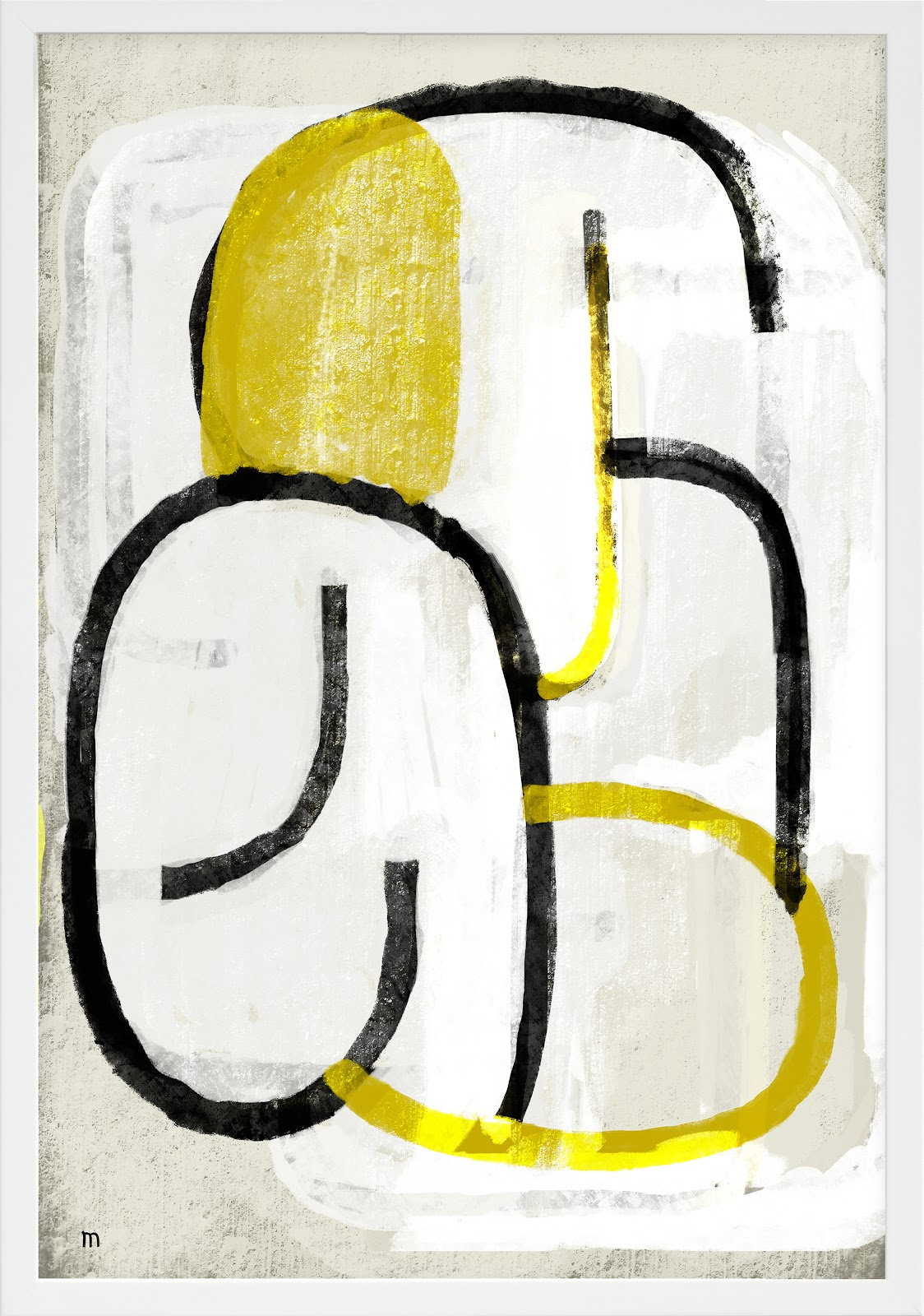 Somewhere "Somewhere" Print, 20" H x 14" W x 1.25" D, White