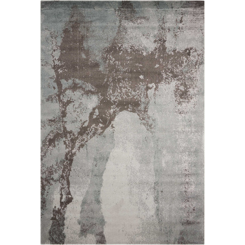 Tapis gris moderne Cannes, Rectangle 8 pi 6 po x 11 pi 6 po