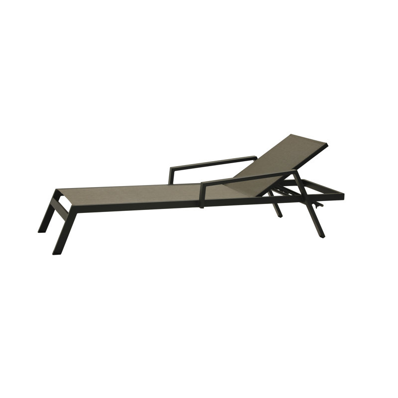 Chaise longue inclinable Newman, gris