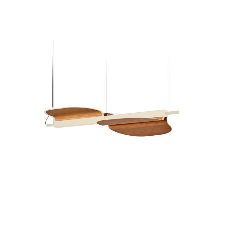 Omma 2 - Light LED Pendant, Natural Cherry, Matte Black
