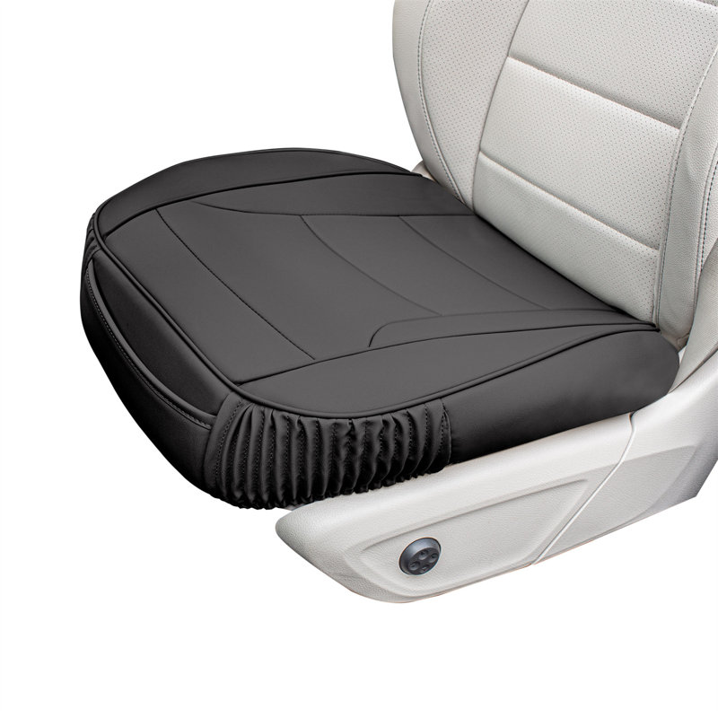 Ensemble de coussins de siège en similicuir de luxe Ultra Comfort, coussin inférieur seulement, Noir