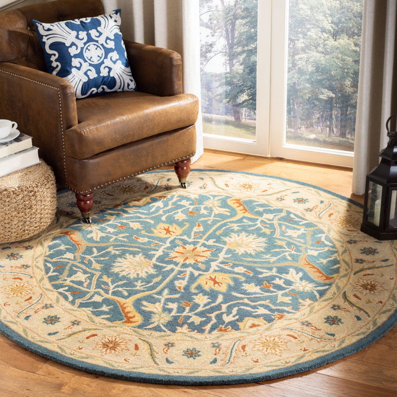 Tapis en laine touffeté à la main Dunbar, Rond 8 pi