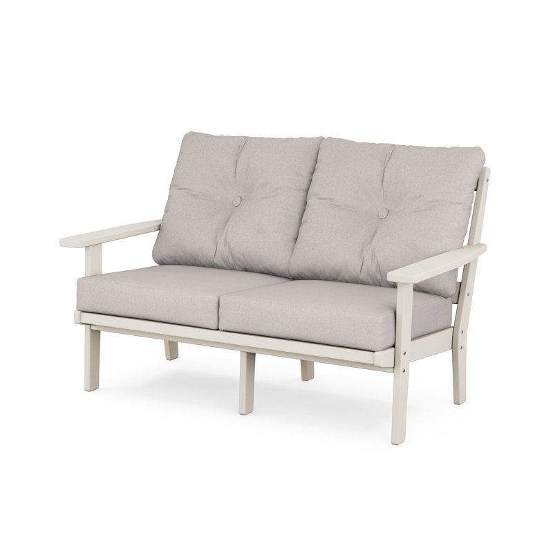 Lakeside Oxford Deep Seating Loveseat, Natural Linen, Sand