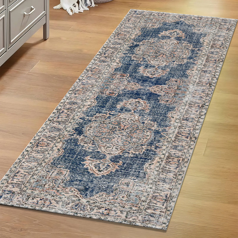 Floral Pattern With Pile Soft Type Printed Rug in Vibrant Hues for a Touch of Elegance in Any Living Space