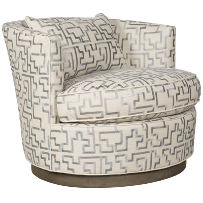 Fauteuil demi-tonneau pivotant rembourré Bernadette