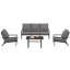 4-piece Outdoor Set: 3-seater Sofa, Armchairs & Coffee Table, Weather-resistant-1306754251