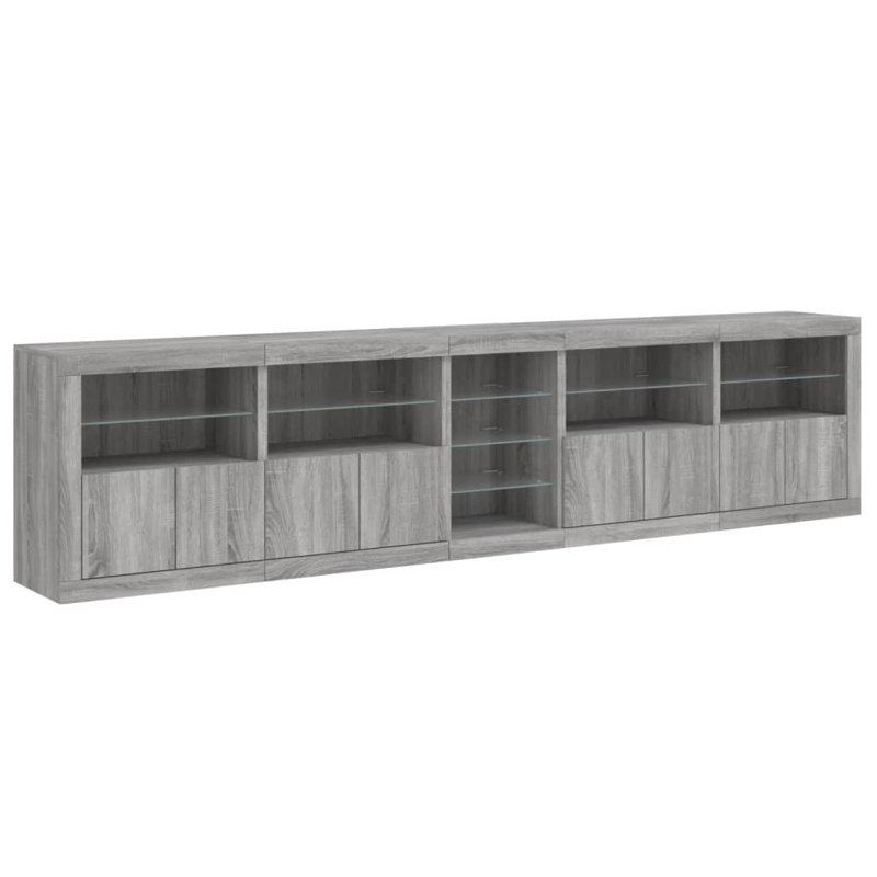 Mashari 283cm Sideboard, Grey Sonoma