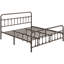 Lit plateforme classique en fer avec tête de lit et pied de lit-848028363-848539789