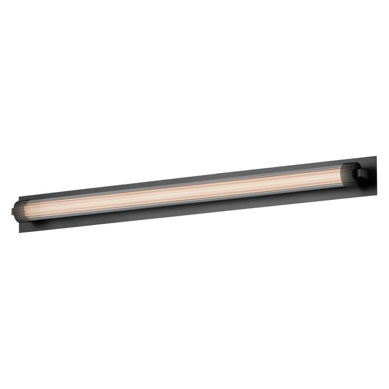 Delice LED Flush Mounted Sconce, 4.75" H x 30" W x 3" D, Matte Black
