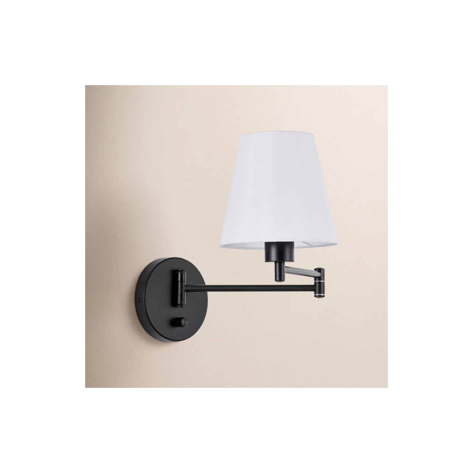 Swing Arm Sconce, Matte Black, 12.2" H x 7.09" W x 14.96" D