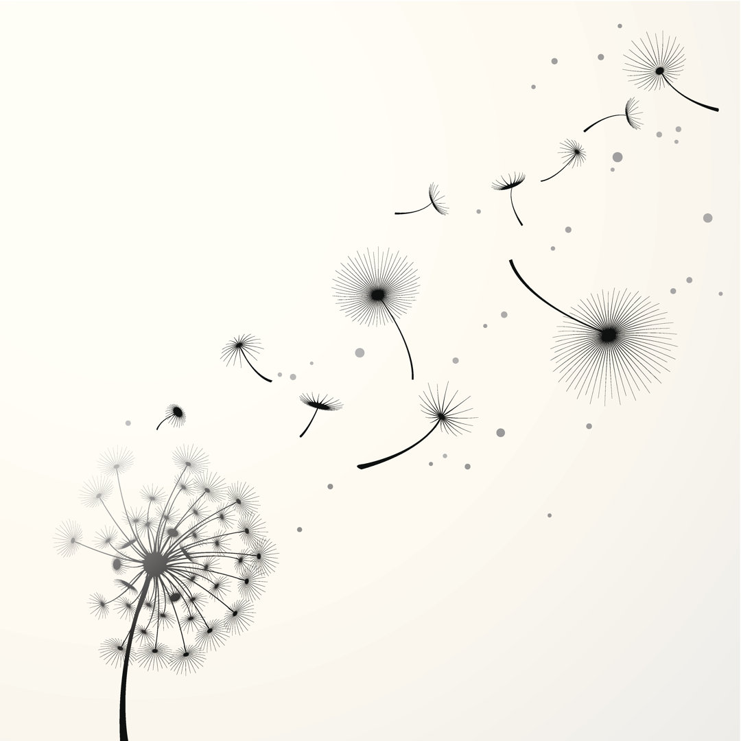 Dandelion Background von Buildup - Kunstdruck auf Leinwand ohne Rahmen