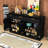 Farmhouse Sideboard Buffet with Adjustable Shelf, 3 Drawers, 4 Doors and Open Compartments-1409027339