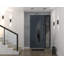 Porte avant en acier pré-suspendue à l'avant / deux 6501 anthracite / fenêtre extérieure latérale / inserts en acier inoxydable simple peint moderne - l 36 po x H 80 po - droitier-111445029-111445031
