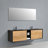 Kiskimere 74.8" Wall-Mounted Double Bathroom Vanity Set-464102120