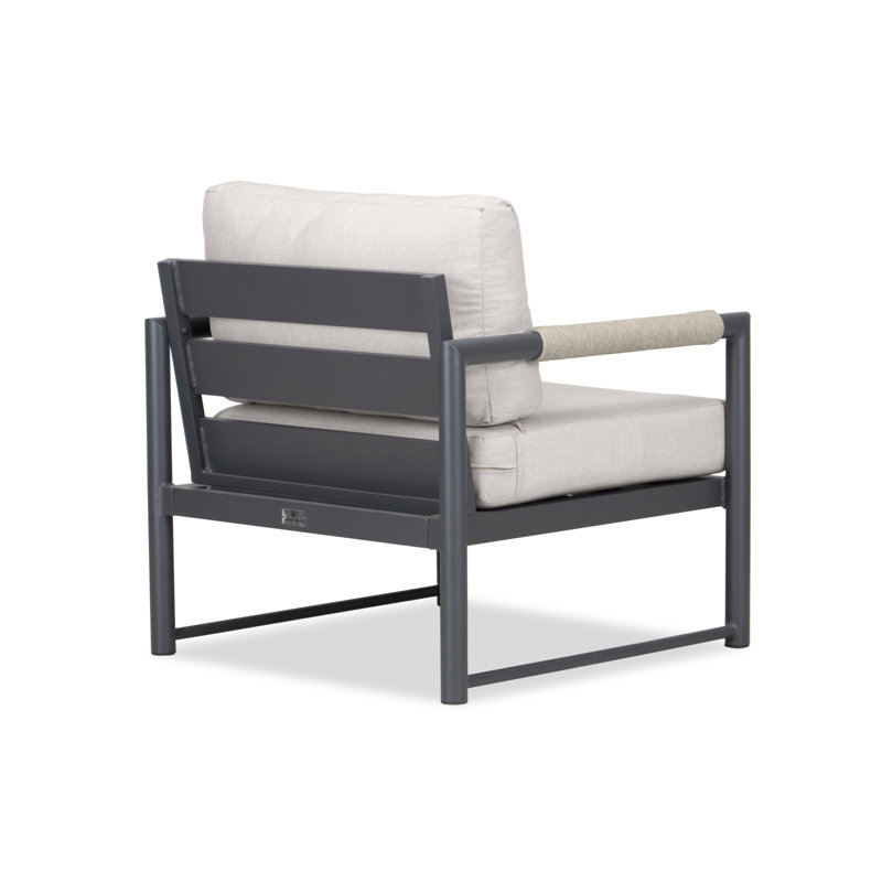Alto Outdoor Lounge Chair, Cast Silver Sunbrella®, Slate Gray