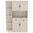 Multifunctional Left-Right Combination Hall Cabinet (Can Be Used Separately) With Storage And 4 Hooks, Storage Cabinet/ Hall Tree 2 In 1 For Living Room, Kitchen And Hallway