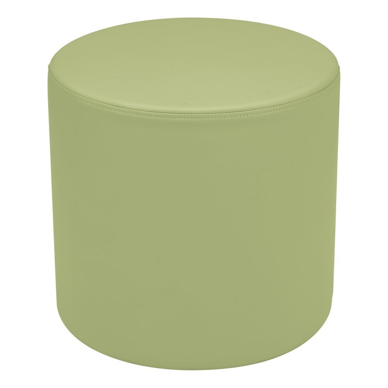 Tabouret cylindrique modulaire avec siège rembourré en mousse Shapes Series II, H 20 po x l 18 po x P 18 po, Fern Green, Oui