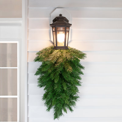 30 in. Lighted Fresh Faux Artificial Swag