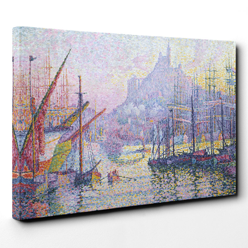 View of the Port Marseilles by Paul Signac - Wrapped Canvas, 70cm H x 100cm W