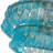 20" 6-Light Brushed Brass Double-Layer Blue Artistic Glass Unique / Statement Semi-Flush Mount For Living Room/Bedroom-1448330701