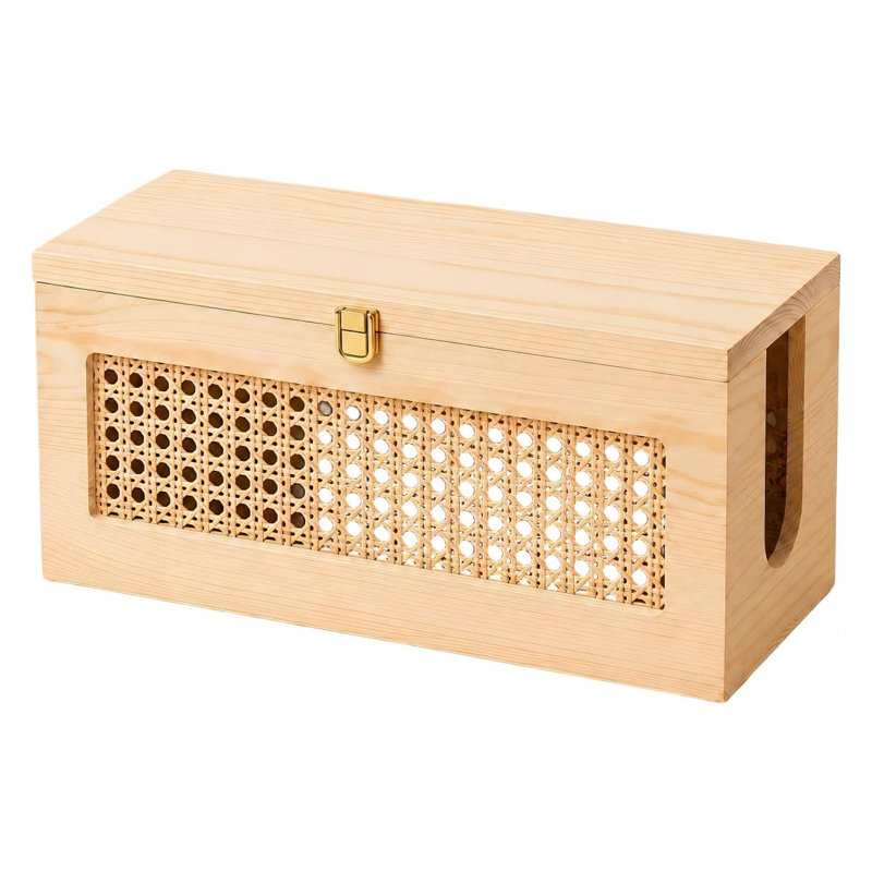 Boîte de gestion des câbles en bois