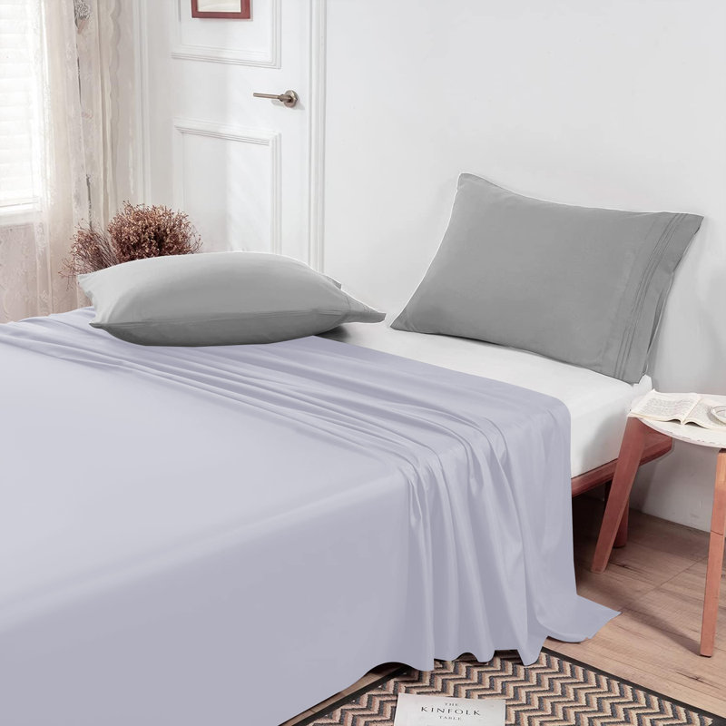 Super Soft Microfiber Fitted Sheet – 25cm Deep Pocket, Brushed Finish, Single (3'), Peach