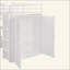 Lit mezzanine avec tiroirs, bureau et garde-robe-283727757