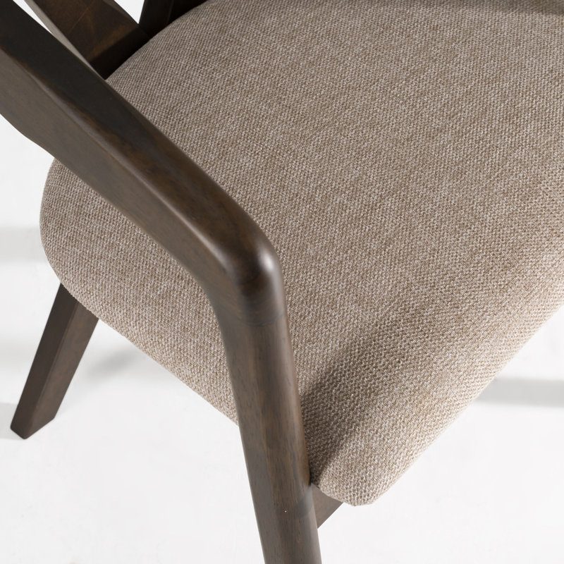 Chaise de salle à manger Greco, Gris clair / wengé