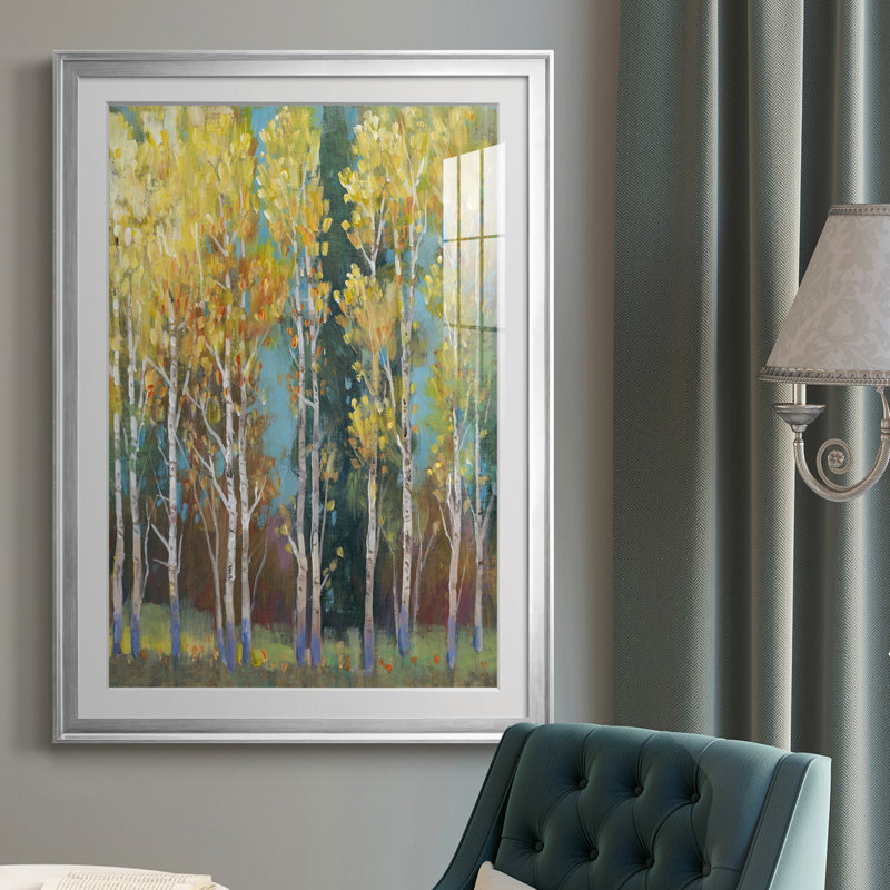 Aspen Grove I - reproduction de cadre photo, Cadre argenté, H 42,5 po x l 30,5 po x P 1 po