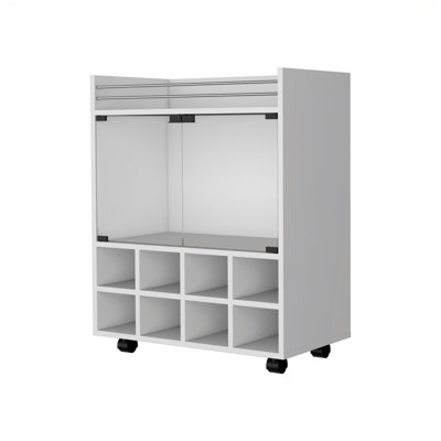 8-Bottle Rack Bar Cart