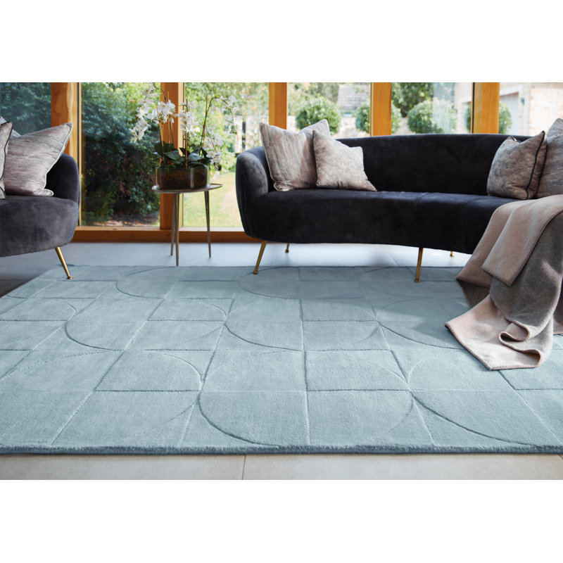 Caragan Geometric Wool Hand Woven Area Rug, Rectangle 120 x 170cm