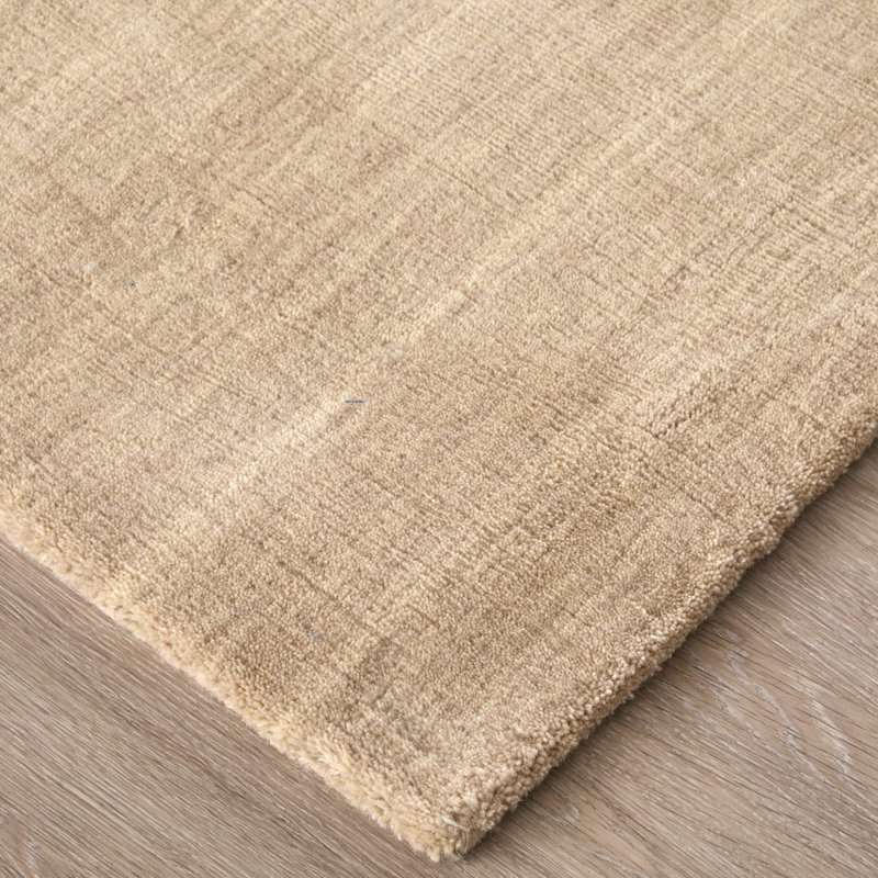 Tapis beige en laine Ameia, Tapis de couloir 2 pi 6 po x 8 pi
