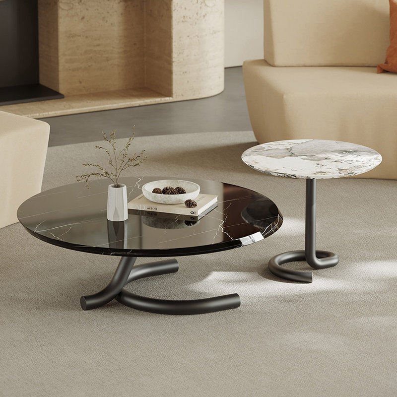 Light luxury creative marble coffee table