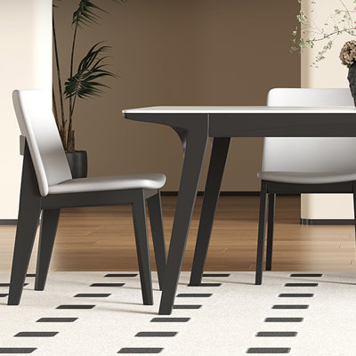 Simple Rock Plate Dining Table And Chairs 8 - Person Four Leg Dining Set