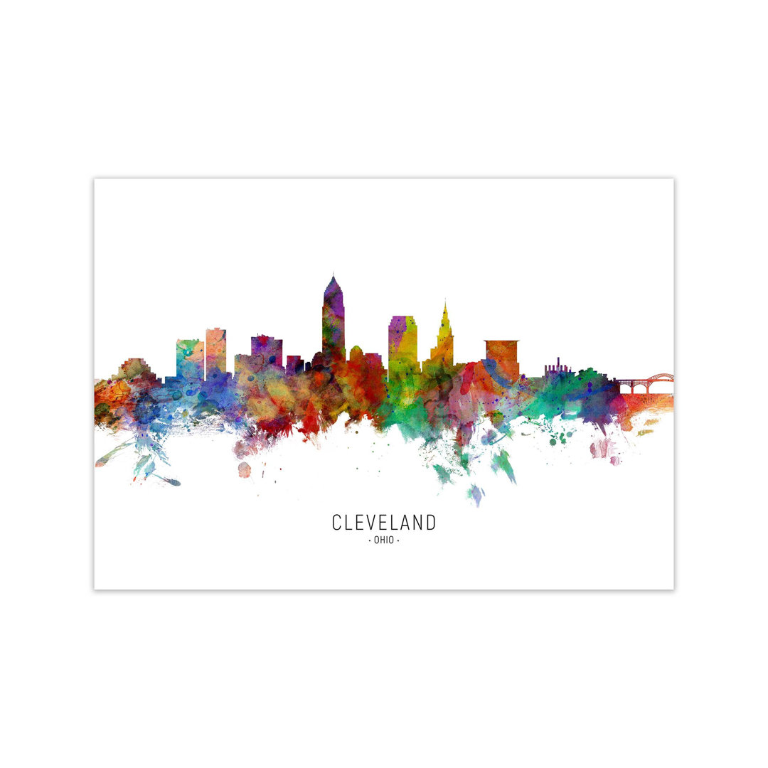 Cleveland Ohio Skyline by Michael Tompsett - Print