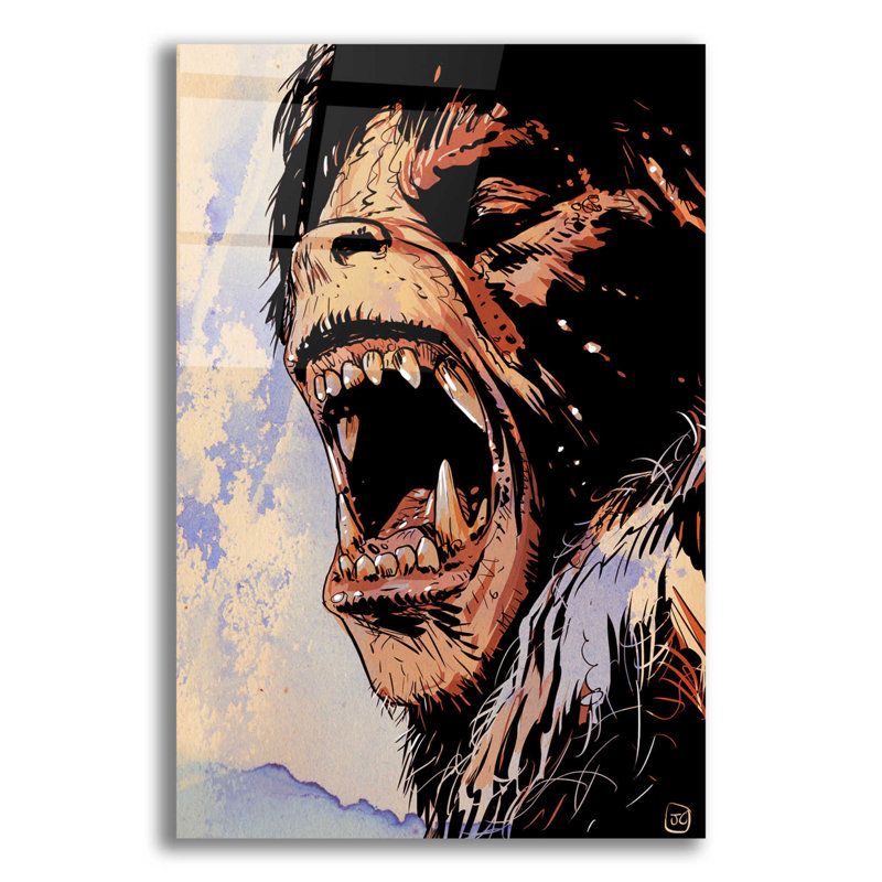 Un loup-garou américain - impression sans cadre, H 16 po x l 12 po x P 0,13 po