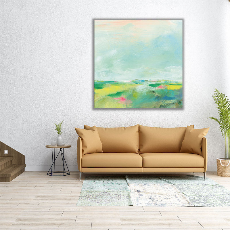 «Colorful Horizon Square II», reproduction d'art sur toile, H 12 po x l 12 po