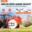 Lance à foin de 49 po VEVOR, capacité de charge de 1 600 lb de bale Spears, accessoire de tracteur de chargeuse compacte