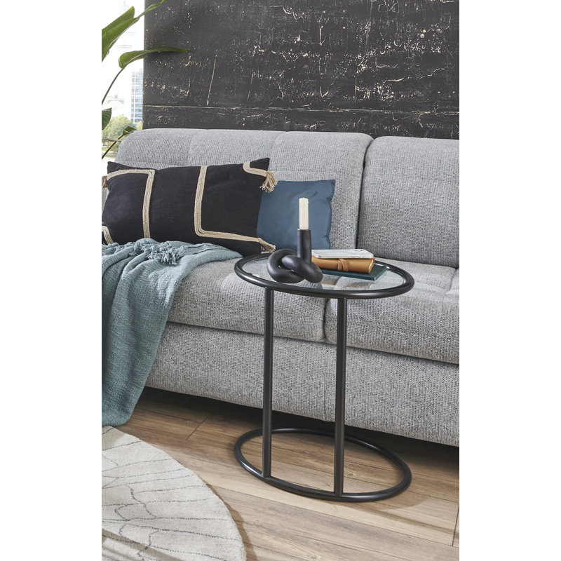 Ramelot Glass Top Frame End Table