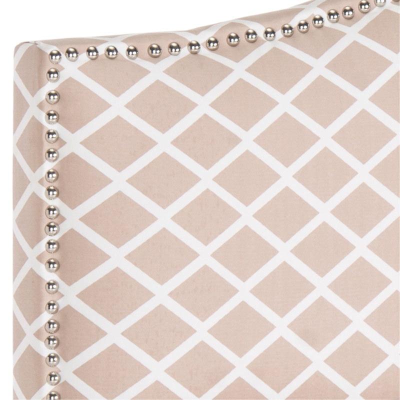 Epping Upholstered Headboard, Peach Pink & White