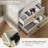 Rattan Nightstand,with Charging Station, Thickened Curved Profile Design（Set of 2）-2136063874