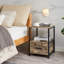 Bedside Table with 1 Drawers, Modern End Side Table with Storage Shelves, Metal Frame Nightstand for Bedroom, Living Room-514854280