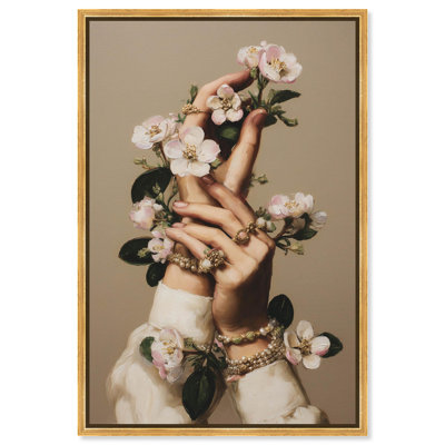 «Blossoming Dreamer II», impression sur toile florale par Art Remedy, cadre doré, 16 x 24