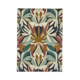Floral Area Rug in Green/Ivory/Black