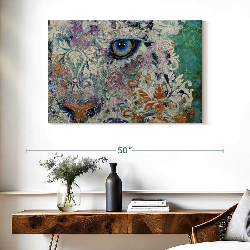 Brampt Royal Snow Leopard, 26" H x 39" W