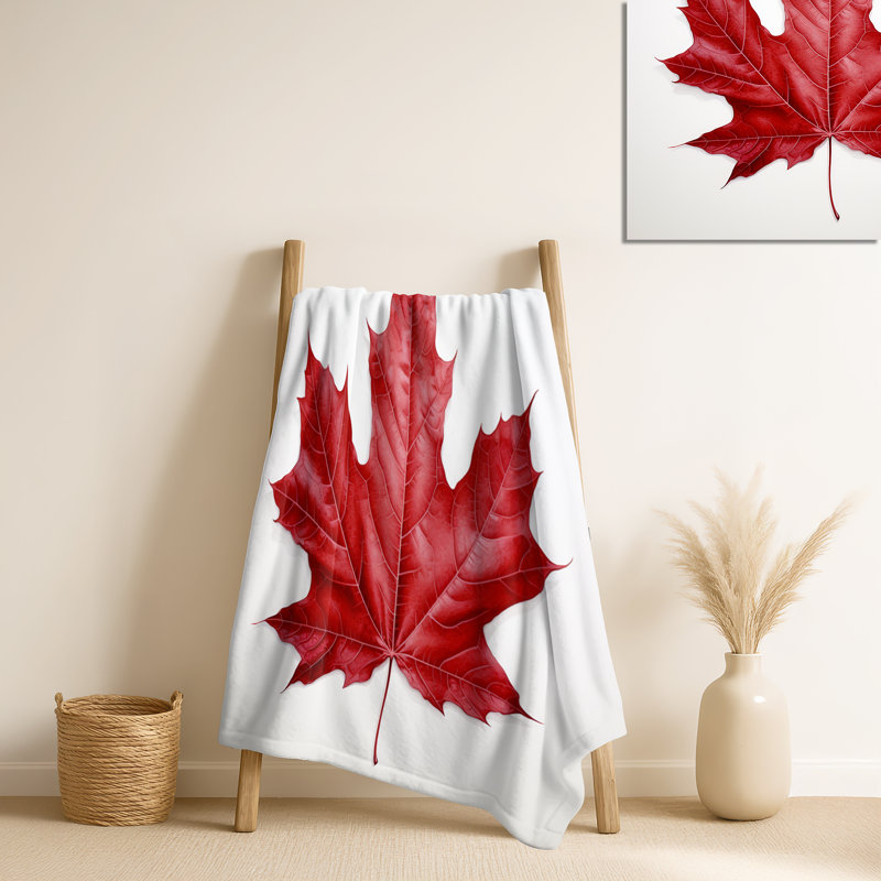 Couverture écarlate Simplicity I - Leaves