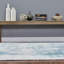 Hand Loomed Abstract Area Rug in Blue-746467384