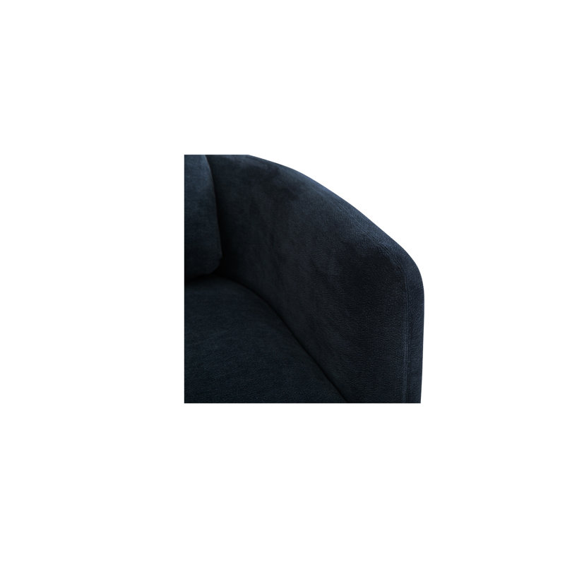 Emmy Sectional Ginger Left, Left Hand Facing, Dark Blue Polyester