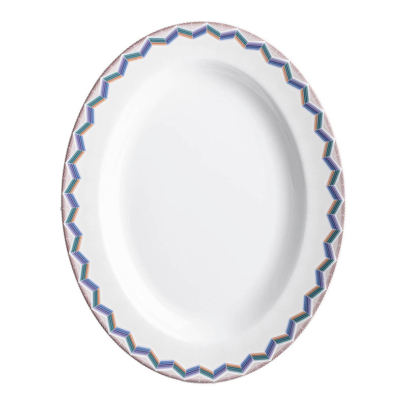 Missoni Zig Zag Jarris 148 Oval Dish - 36 Cm, Blue